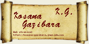 Kosana Gazibara vizit kartica